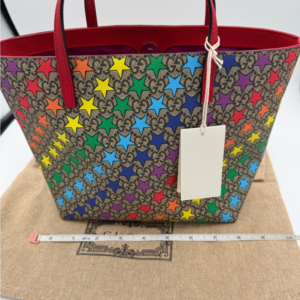 Gucci Rainbow Star GG Supreme Bag - with COA - Picture 9 of 13